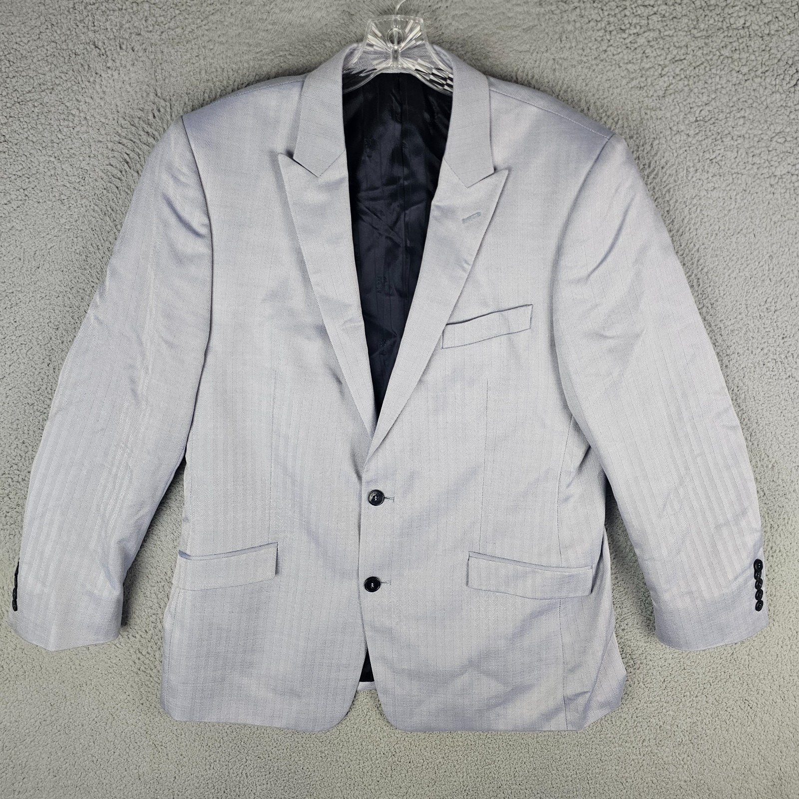Versace For Saks Fifth Blazer Jacket Mens 54 Wool Herringbone Single Breasted